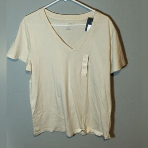 Universal Thread Tan V-Neck Short Sleeve Tee